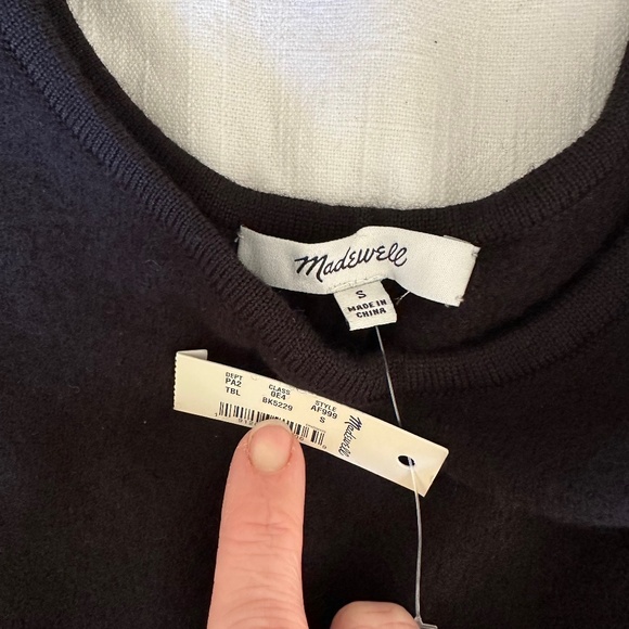 Madewell 100% Wool Patch Pocket Sweater Jumpsuit - Picture 3 of 3